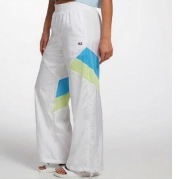 Champion retro cinched ankle windbreaker nylon parachute pants - Picture 1 of 12